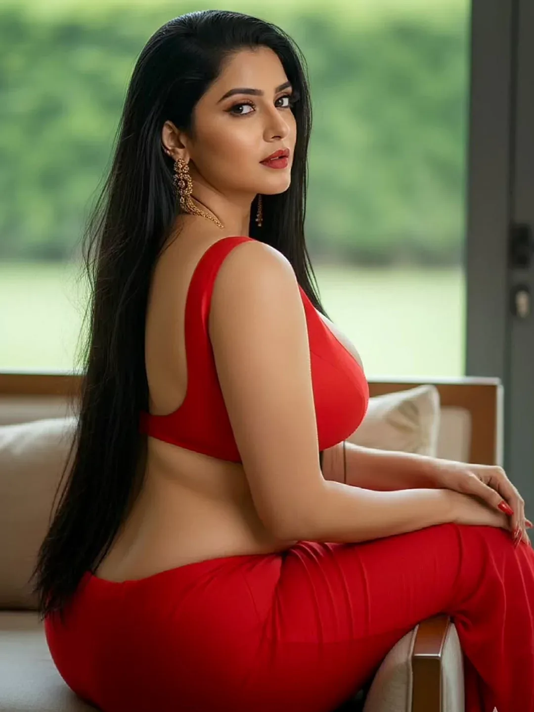 Ankita Celebrity Escorts in Red Saree